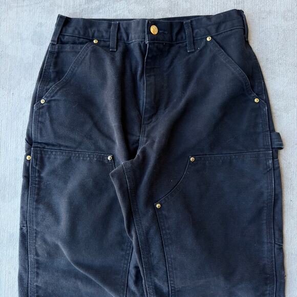 Carhartt black double knee work wear carpenter pants - Picture 2 of 7